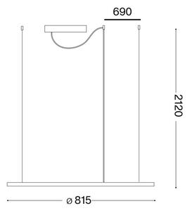 Ideal Lux - LED Lustr na lanku HULAHOOP LED/39W/230V 3000K pr. 81,5cm CRI90 bílá