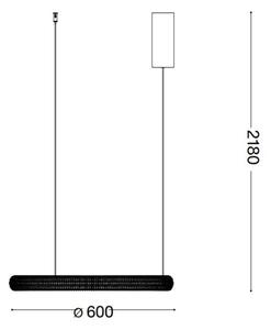 Ideal Lux - LED Lustr na lanku MIRACLE LED/37W/230V pr. 60 cm CRI 90 matný chrom