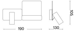 Ideal Lux - LED Nástěnné svítidlo KOMODO LED/4,5W/230V USB CRI 90 černá