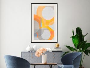 Plakát Multibarva - abstraktní geometrické tvary s kulatým tvarem