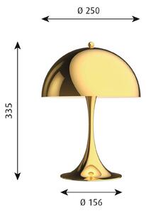 Louis Poulsen Panthella Mini stolní lampa mosaz