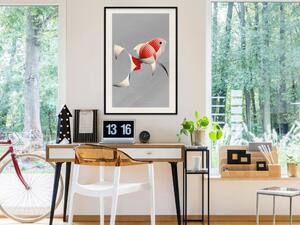 Plakát Ryby - abstraktní barevná ryba z kulatých geometrických tvarů