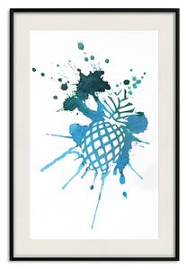 Plakát Azurová vášeň - abstraktní vzor ve tvaru tropického ovoce
