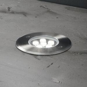 Ideal Lux - LED Nájezdové svítidlo FLOOR LED/6W/230V pr. 12 cm CRI 90 IP67 chrom