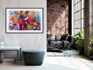 Plakát Finesa - výbuchová akvarelová kompozice v abstraktním stylu