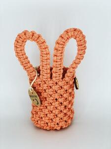 BRIMOON Košíček kosmetický zajíček 17 cm Barva: Lososová