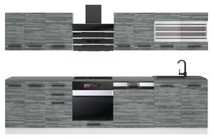 Kuchyňská linka Belini Premium Full Version 300 cm šedý antracit Glamour Wood s pracovní deskou LUCY Výrobce