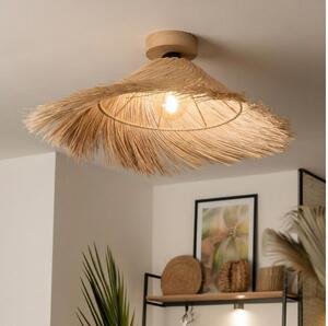 Brilagi - LED Přisazený lustr CERIA BOHO 1xE27/40W/230V pr. 100 cm ratan/dub