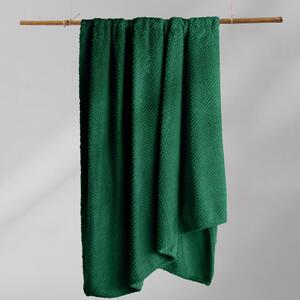 Tmavě zelená deka z mikrovlákna DecoKing Henry, 70 x 150 cm