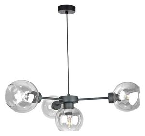 Lustr na lanku KALIOPE 4xE27/60W/230V černá/čirá