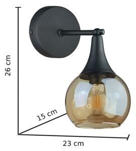 Nástěnné svítidlo STAR 1xE27/60W/230V černá/kouřová béžová