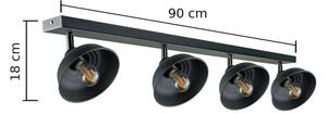Bodové svítidlo FAUN 4xE27/60W/230V černá