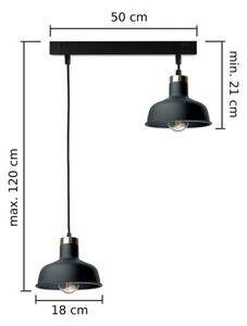 Lustr na lanku HEBE 2xE27/60W/230V černá