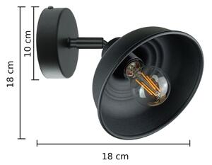 Nástěnné bodové svítidlo FAUN 1xE27/60W/230V černá