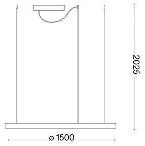 Ideal Lux - LED Stm lustr na lanku ORACLE S LED/83W/230V 4000K pr. 150 cm černá