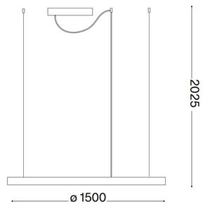 Ideal Lux - LED Lustr na lanku ORACLE SLIM LED/29W/230V 2700K pr. 50 cm černá