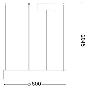 Ideal Lux - LED Lustr na lanku ORACLE LED/33W/230V 3000K pr. 60 cm CRI 90 černá