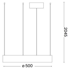 Ideal Lux - LED Lustr na lanku ORACLE LED/28W/230V 3000K pr. 50 cm CRI 90 bílá