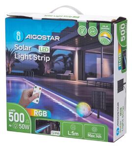 Aigostar - LED RGB Stmívatelný solární pásek LED/5W/3,2V 5+2m IP65 + DO