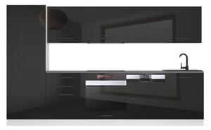Kuchyňská linka Belini Premium Full Version 300 cm černý lesk s pracovní deskou ROSE Výrobce