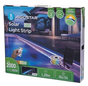 Aigostar - LED RGB Stmívatelný solární pásek LED/20W/3,2V 20 m IP65 + DO