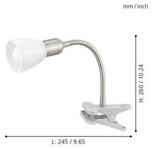 Eglo 92932 - LED Lampa s klipem DAKAR 3 1xE14/4W/230V