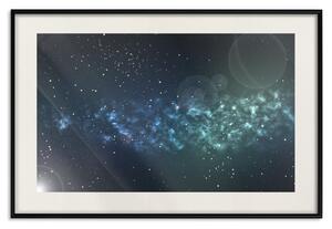 Plakát Prostor - hvězdná krajina a Mléčná dráha na tmavém kosmickém pozadí
