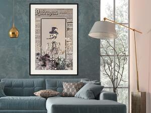 Plakát Kouzelník - neobvyklá abstrakce s postavou a vintage pozadím