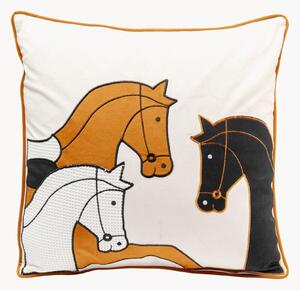 Sametový polštář Horse Trio
