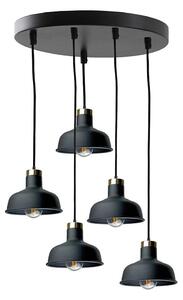 Lustr na lanku HEBE 5xE27/60W/230V černá
