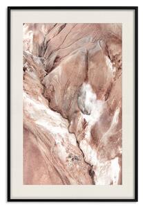 Plakát Meandry - kompozice abstraktní krajiny popraskaných světlých skal
