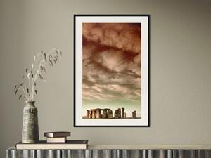 Plakát Mraky nad Stonehenge - nebeská krajina s mraky nad kameny