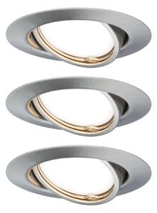 Paulmann 93420 Base vestavné svítidlo, LED, GU10, 15 W, nerezová ocel kartáčovaná, sada 3 ks