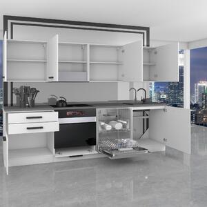 Kuchyňská linka Belini Premium Full Version 240 cm šedý mat s pracovní deskou ALICE