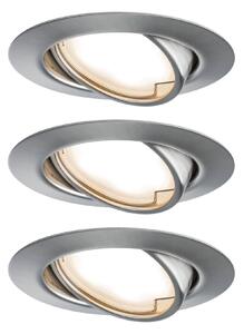 Paulmann 93421 Base vestavné svítidlo, LED, LED, 15 W, železo (kartáčované), sada 3 ks