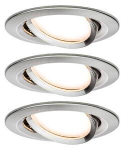 Paulmann 93447 Nova vestavné svítidlo, LED, LED, 18 W, železo (kartáčované), sada 3 ks