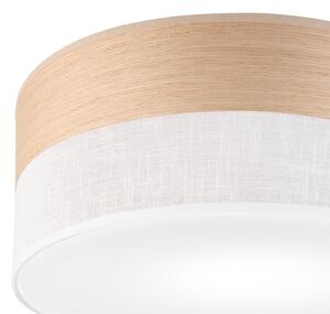 Stropní svítidlo SIRJA WOOD 1xE27/15W/230V pr. 35 cm bílá/dub