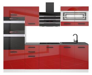 Kuchyňská linka Belini Premium Full Version 240 cm červený lesk s pracovní deskou TRACY Výrobce