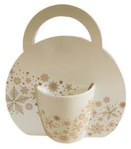 Home Elements Porcelánový hrnek s vánočním designem Vločky 300 ml v dárkovm balení