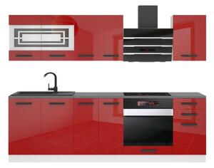Kuchyňská linka Belini Premium Full Version 240 cm červený lesk s pracovní deskou MARGARET Výrobce