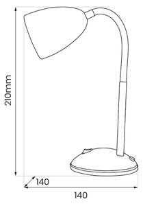 Stolní lampa LOGIC 1xE27/60W/230V černá