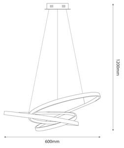 LED Lustr na lanku EMPOLI LED/55W/230V černá