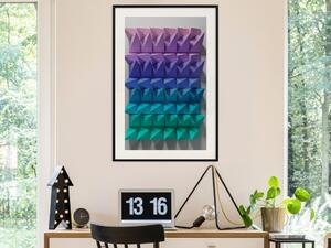 Plakát Stabilní krok - abstraktní a mnohobarevný 3D geometrický tvar