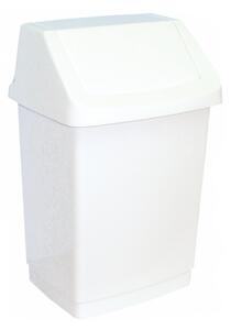 Odpadkový koš s víkem plastový 9 l, bílá