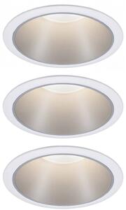 Paulmann 93410 Cole Coin vestavné svítidlo, LED, 6 W, bílá, stříbrná, sada 3 ks