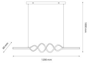 LED Lustr na lanku ANCONA LED/36W/230V černá