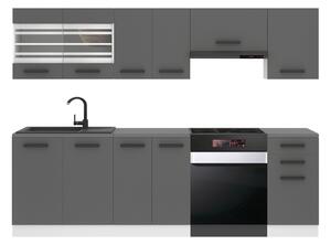 Kuchyňská linka Belini Premium Full Version 240 cm šedý mat s pracovní deskou LILY Výrobce