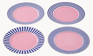 Sada snídaňových talířů z porcelánu Aunty, 4 díly