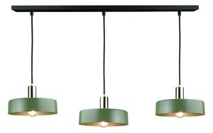 Lustr na lanku HAKI 3xE27/60W/230V zelená/černá/lesklý chrom
