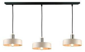 Lustr na lanku LATTE 3xE27/60W/230V béžová/černá/zlatá